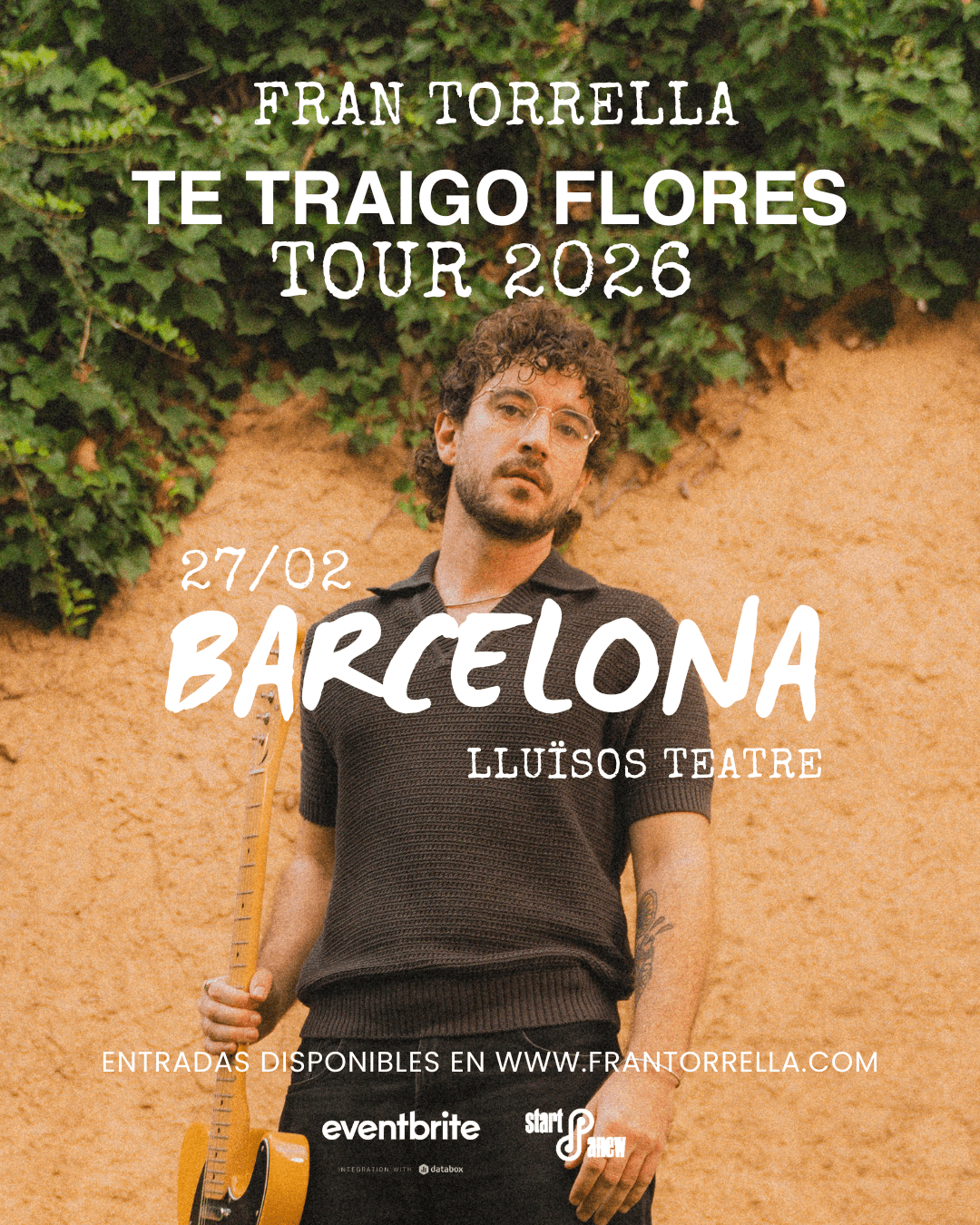 Cartel del concierto de Fran Torrella en Barcelona en el Teatro Lluïsos de Gràcia